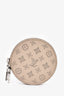 Louis Vuitton Grey Mahina Leather 'Baia' MM Shoulder Bag with Strap + Coin Pouch