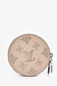 Louis Vuitton Grey Mahina Leather 'Baia' MM Shoulder Bag with Strap + Coin Pouch