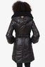 Mackage Black Brigid Cable Knit Collar Down Puffer Coat Size S