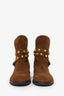 See by Chloé Brown Suede Studded Ankle Boots Size 38