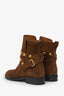 See by Chloé Brown Suede Studded Ankle Boots Size 38