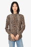 Equipment Leopard Print Silk Blouse Size XS