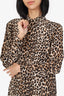 Equipment Leopard Print Silk Blouse Size XS