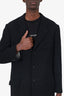Comme des Garcons Black Wool Single Breasted Blazer Size L Mens