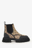 Gucci Black/Beige Monogram Novo Chelsea Boots Size 36.5
