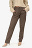 Sandro Taupe Tapered Trousers Size 40 Mens