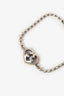 Gucci Sterling Silver Interlocking G Heart Bead Bracelet