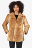 Vintage Brown Rabbit Fur Coat Size 6