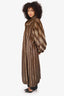 Vintage Brown Mink Fur Long Coat Estimated Size L