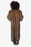 Vintage Brown Mink Fur Long Coat Estimated Size L