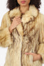 Herman Furs Cream/Brown Fur Short Coat Estimated Size M