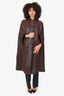 Gucci Brown Leather/Suede Cape Size 38