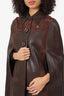 Gucci Brown Leather/Suede Cape Size 38