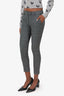 MaxMara Grey Wool Slim Leg Trousers Size 2