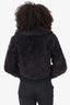 Rebecca Taylor Navy Shearling Cropped Jacket Size XS