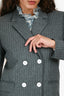 Sandro Grey Pinstripe Wool Blend Blazer Size 36
