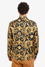 Versace Black/Yellow Silk Medusa Baroque Print Long Sleeve Button Down Shirt Size 50 Mens