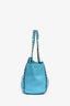 Valentino Blue Leather Small Rockstud Trapeze Tote with Strap
