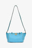 Valentino Blue Leather Small Rockstud Trapeze Tote with Strap