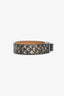 Pre-Loved Chanel™ 2010 Silver Metallic Python Leather Mademoiselle Turnlock Bracelet