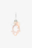 Christian Dior Pink/Silver Tone Logo Drop Earrings