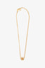 Christian Dior Gold Tone/Crystal Logo Necklace
