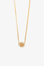Christian Dior Gold Tone/Crystal Logo Necklace