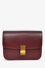 Celine Burgundy Leather Medium Box Bag