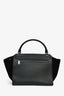 Celine Black Leather/Suede Medium 'Trapeze' Bag with Strap