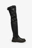 Celine 2017 Black Leather 'Country' Over-The-Knee Boots Size 37