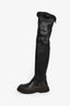 Celine 2017 Black Leather 'Country' Over-The-Knee Boots Size 37