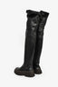 Celine 2017 Black Leather 'Country' Over-The-Knee Boots Size 37