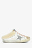 Golden Goose White/Pink Sherpa Slip On Sneakers Size 37