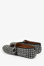 Alaia Black Leather Crystal Studded Ballet Flats Size 37.5