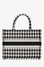 Christian Dior 2021 Black/White Houndstooth Medium Book Tote