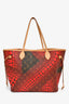Louis Vuitton x Yayoi Kusama 2012 Monogram Red Wave Neverfull MM Tote