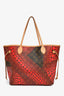 Louis Vuitton x Yayoi Kusama 2012 Monogram Red Wave Neverfull MM Tote