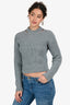 Proenza Schouler Grey Wool Crop Sweater Size XS