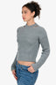 Proenza Schouler Grey Wool Crop Sweater Size XS