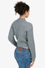 Proenza Schouler Grey Wool Crop Sweater Size XS
