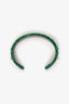 Gucci Green/Red Vintage Web Cuff Bracelet With Crystals
