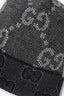 Gucci Black/Grey Wool GG Jacquard Reversible Beanie Size S