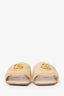 Gucci Beige GG Matelassé Leather Sandals Size 40.5