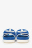 Gucci x Adidas Blue Terry Cloth Slides Size 10 Mens