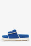 Gucci x Adidas Blue Terry Cloth Slides Size 10 Mens