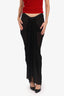 Rick Owens Black Sheer Ruched Skirt Size 44