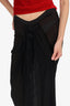 Rick Owens Black Sheer Ruched Skirt Size 44