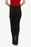 Rick Owens Black Sheer Ruched Skirt Size 44