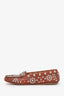 Isabel Marant Brown Leather Studded Loafers Size 37