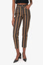 Fendi Vintage Brown/Black Striped Trousers Size 27